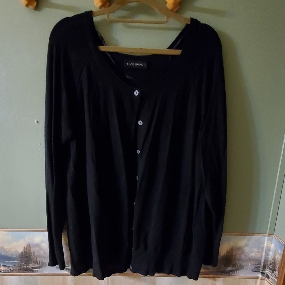 Lane Bryant size 18/20 black cardigan
